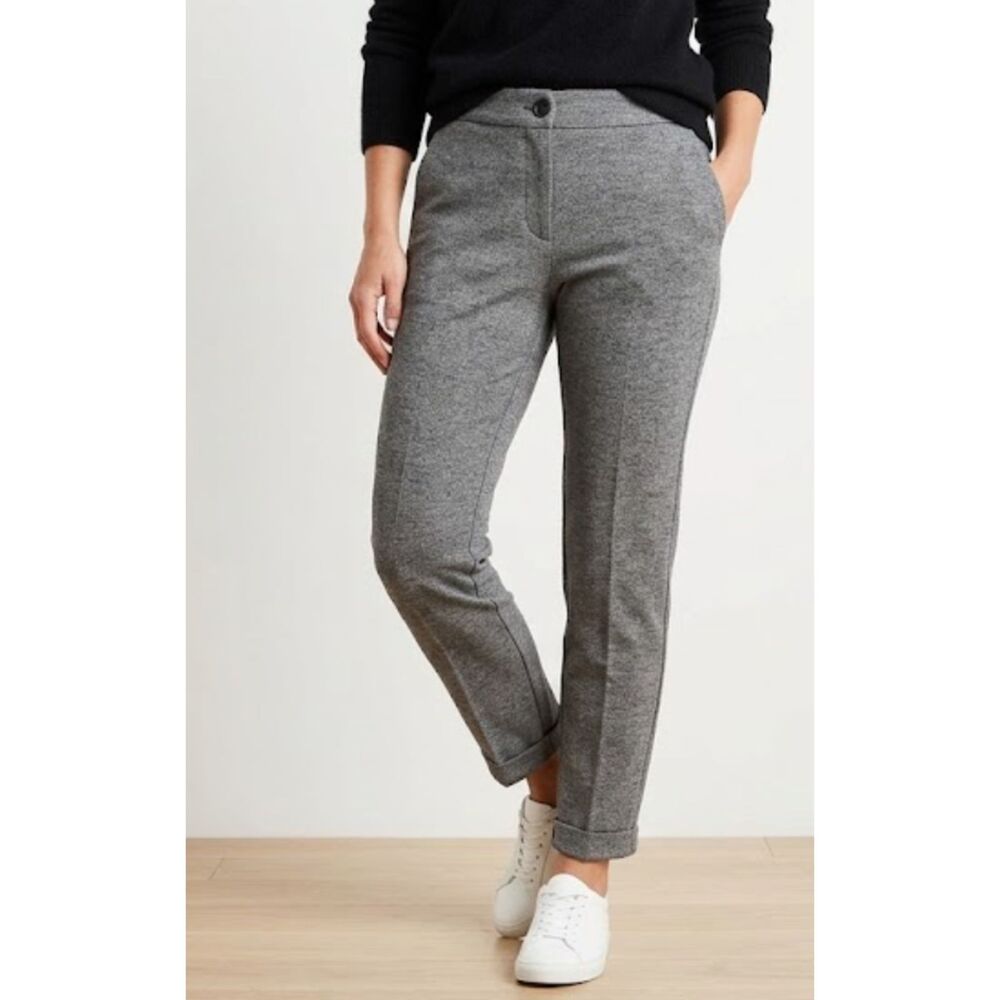 Lands' End Women's Gray Straight Leg Pants